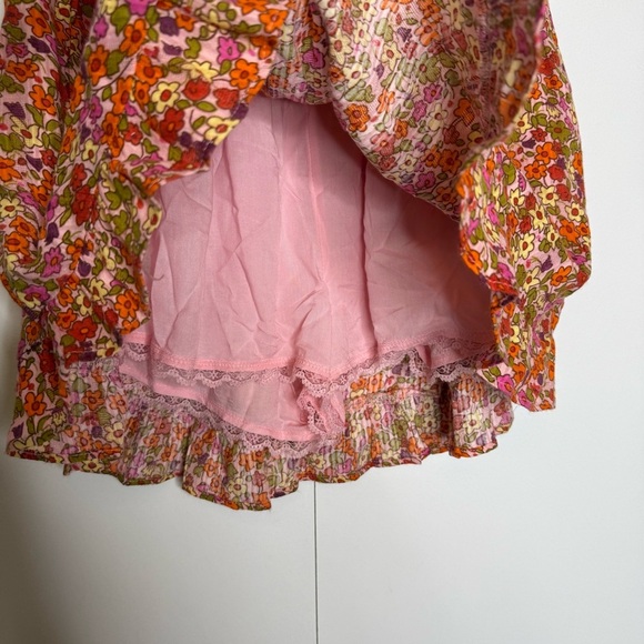 Free People Ellis Printed Set in Spring Blossom Combo Floral Two Piece Small NWT - Picture 7 of 13